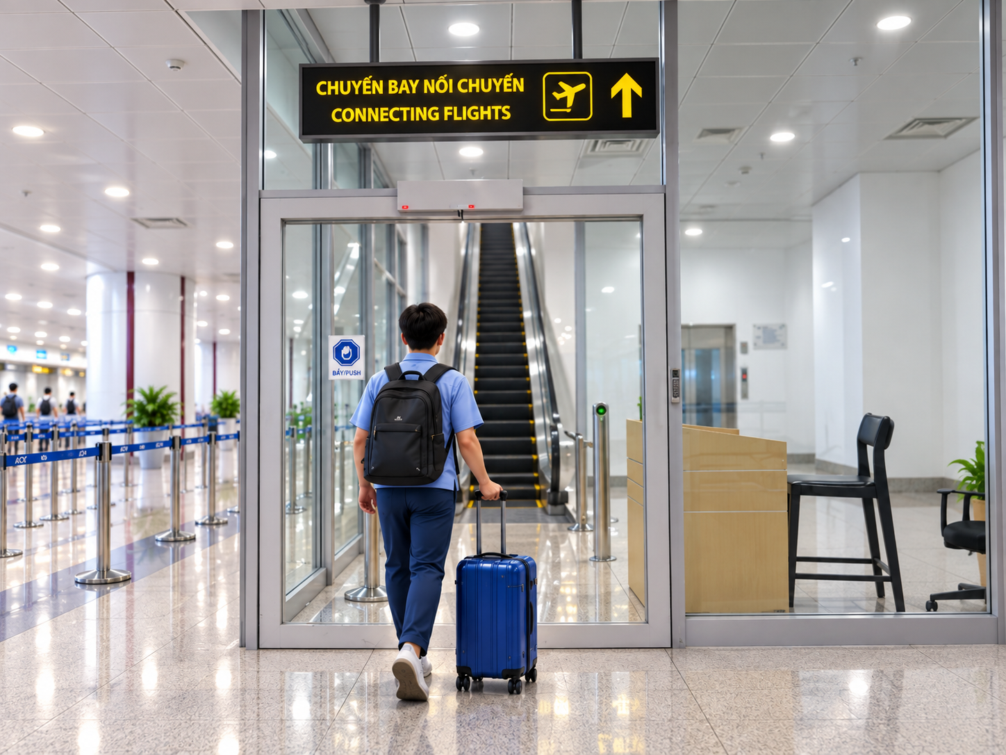 Connecting Flights entrance